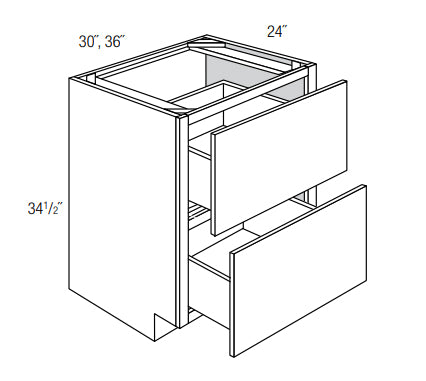 2 DRAWER BASE CABINET